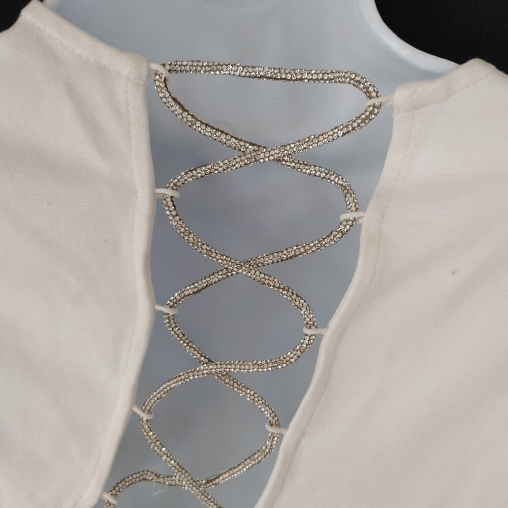JEWELED ROPE - CUTOUT - PARTY DRESS - Picture 4 of 6